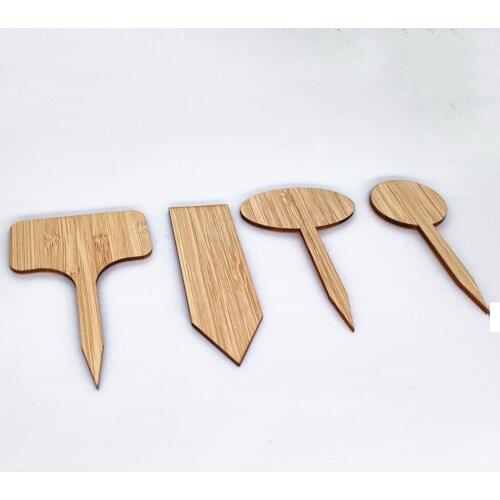 10pcs Bamboo Plant Labels Eco-friendly Wooden Plant Sign Tags Garden Markers For Bonsai Seed Potted Herbs Flowers Tool