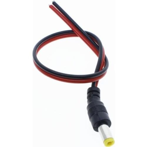5 pcs DC power supply female cable 12V male adapter cable DC plug connector for Camera DC CCTV plug 5.5 * 2.1mm 5.5x2 1