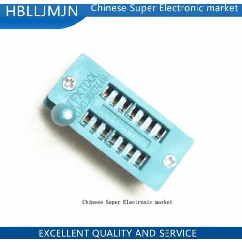 5PCS IC Test Universal ZIF Socket 14pin 14 pin dip 2.54mm IC Socket pitch