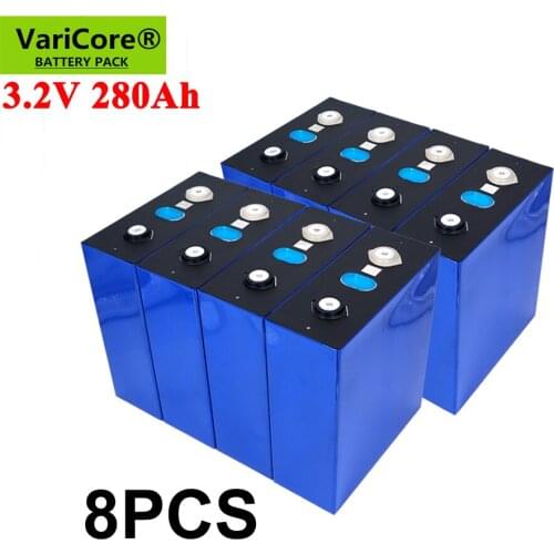 8pcs VariCore 3.2V 280AH battery pack LiFePO4 12V 24V 280000mAh for E-scooter RV Solar Energy storage system Travel Batteries