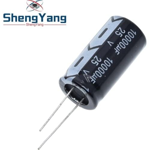 Aluminum Electrolytic Capacitor 25V / 10000 UF 25V/10000UF Electrolytic Capacitor Size 18*35 mm plug-in 25V 10000UF