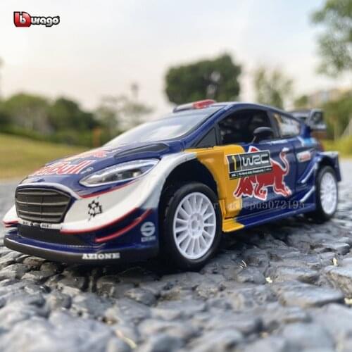 Bburago 1:32 2017 M-Sport Ford Fiesta NO. 01 WRC rally car model Simulation Alloy Car Model Collect gifts toy