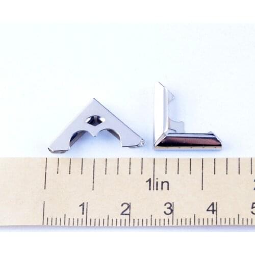 Free Shipping-100PCs Silver Tone Bronze Book Scrapbooking Albums Menus Folders Corner Protectors (Fits 2mm thick) 16x23mm