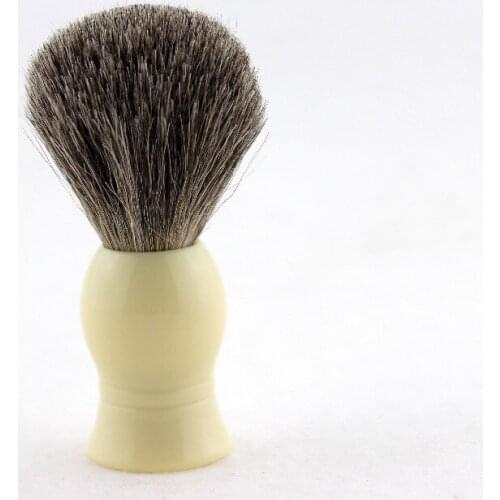 FS-#MI20-IV16, Mixed badger Shaving Brush with Faux Ivory Handle, Knot size 20mm+FREE STAND+FREE SHIPPING