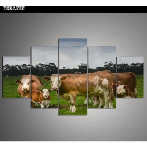 HD Printed Painting Canvas Printing cattle painting Room decor print poster picture canvas Framed Art HG-1880