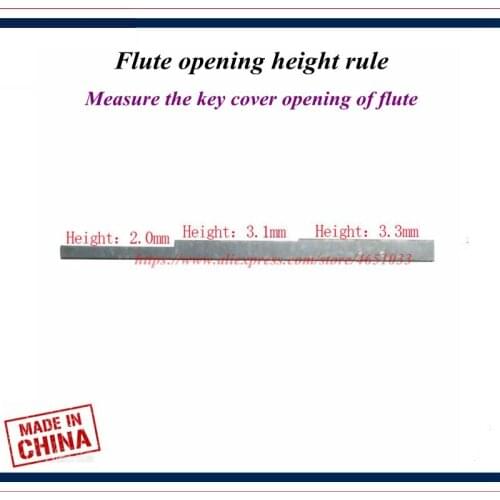 Wind instrument repair tool - Flute repair tools - Flute opening height rule , Measure the key cover opening of flute