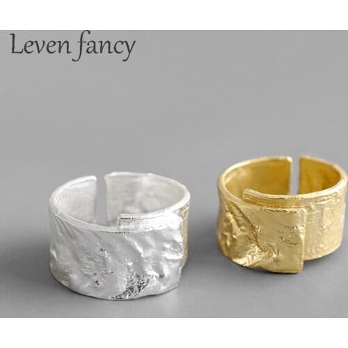 Rock Face Ring Sterling Silver 925 Unique Organic Wide Band Textured Silver Ring Adjusted Rings for Girlfriend Valentines Day