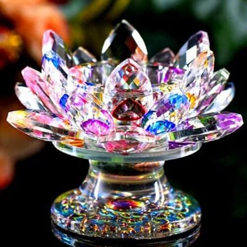 Crystals Buddha Supply Lotus Candle Holder Oil Lamp Candle Candlestick Handicraft Home Decoration Many Kinds Color for Chosen