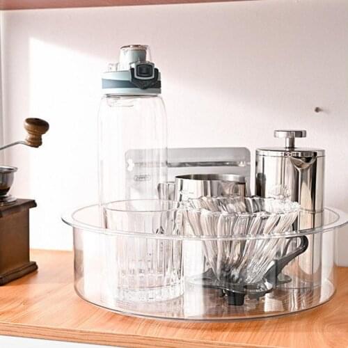 Kitchen Storage Box 360-Degree Anti-slip Rotating Organizing Rack Separation Box Stacking Pants Drawer Divider Can Washed Home O