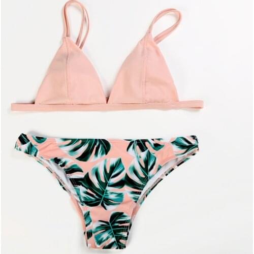 Bikini Swimwear Women Swimsuit 2021 Fashion Bikini Set Push Up Front Knot Bathing Suit Women Summer Beach wear Bikini