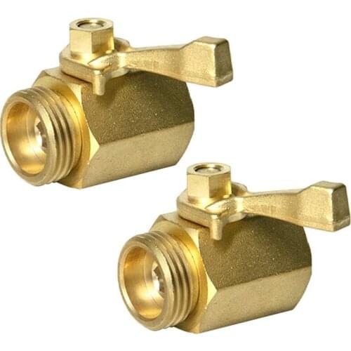 Brass Shut Off Valve,3/4Inch Brass Garden Hose Shut Off Valve With Large Handle,Garden Hose Connector