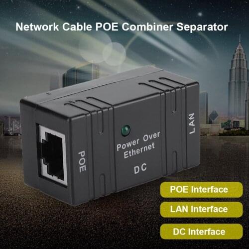 Mini Plastic POE Combiner Separator Universal RJ45 Connector AP Network Bridge Passive POE Injector Black and White Color