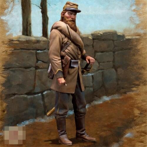 1/24 Scale Model Resin Kit Ancient Soldier Officer Assembly Models Figure Resin Kit Model Colorless Self-Assembled Toy