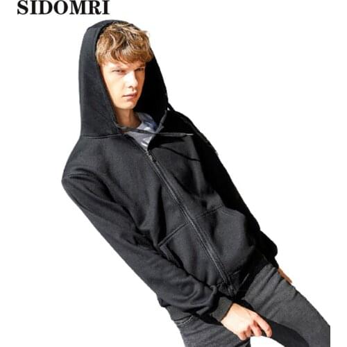 Mens Winter Hoodies Slim Fit Hooded Sweatshirt Outwear Warm Coat Jacket Plain Zip Up Casual Coat Tops Classic Style