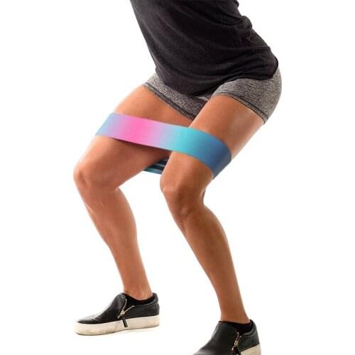 Non-slip Unisex Yoga Gradient Color Exercise Booty Hip Circle Squat Resistance Band Legs Thigh Glute Squat Bands Fitness Workou