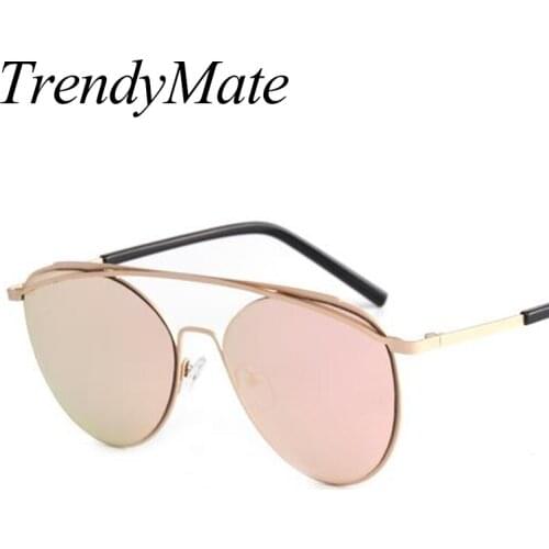 Hot Cats Eye Sunglasses Women Brand Designer UV400 Sun Glasses Female Eyewear Mirror Lens Sunglass ladies Driving Flat 709M