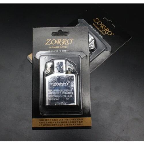 Origional Hong Kong Product ZORRO Straight Windproof Cigarette Lighter Movement Double Fire ZORRO Inflatable Liner Wholesa
