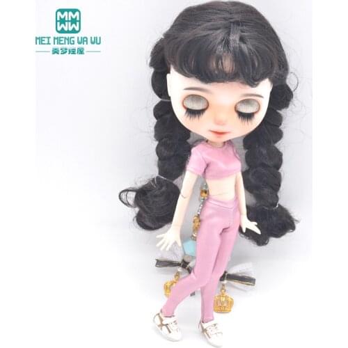 Fits Blyth Azone OB23 OB24 Toys Doll clothes accessories Fashion candy color sports suit Girls gift