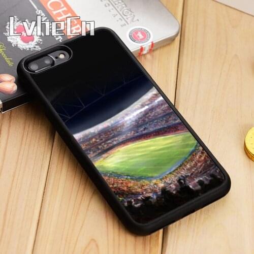 LvheCn Camp Nou Football Stadium Rubber Phone Case For iPhone 5 6s 7 8 plus 11 12 Pro X XR XS max Samsung S7 edge S8 S9 S10