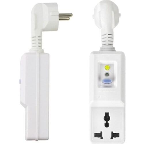 EU 16A Socket Adaptor Home Circuit Breaker Cutout Plug Safety Leakage Protection Trip Switch Tools 85DA