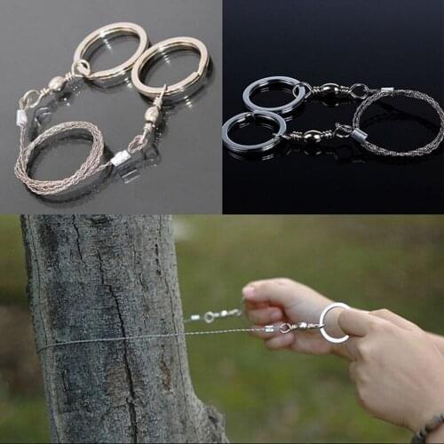 Manual Hand Steel Chain Saw Practical Steel Wire Saw Camping Hiking Hunting Gear Steel Wire Kits Travel Tools Outdoor Camping