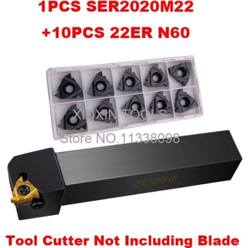 SER2020K22 External thread CNC Turning tool 1pcs+22ER N60/22ER N55 Carbide insert 10pcs 11pcs/set