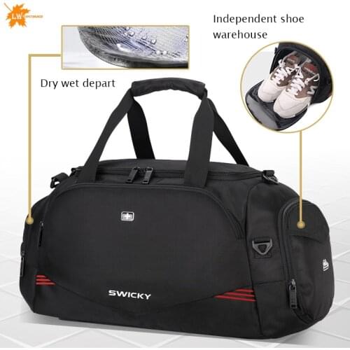 Customize Men Sport Gym Bag For Training Women Yoga Bag Travel Duffle Bag Sports Swim Big Nylon Weekend Bags Printed logo