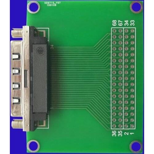 VHDCI 68 Small SCSI 68 Bus Head Switchboard Terminal Board with Screws