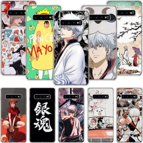 Gintama Funny Japan Anime Phone Case For Samsung Galaxy S10 S20 S21 S9 S8 S7 Note 10 20 9 8 FE J4 J6 Ultra Plus Lite Pro + Edge