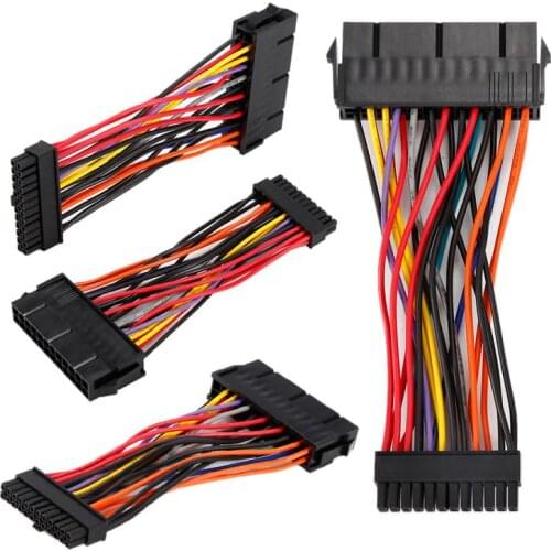 1 X 20-Pin Male To 24-Pin Female Adapter Cable Plastic 20 Pin To 24 Pin Connector Adapter Cable 14cm For ATX PSU To Mini HP