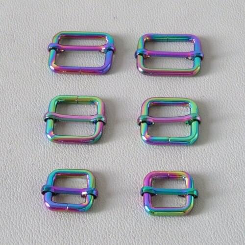 10Pcs/Lot Bag Backpack Handbag Straps Loop Metal Adjuster Buckle Webbing Slider for Dog Pet Collar Garment Clasp Accessories