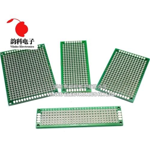 20pcs/lot 5x7 4x6 3x7 2x8cm Double Side Prototype Diy Universal Printed Circuit PCB Board Protoboard For Arduino