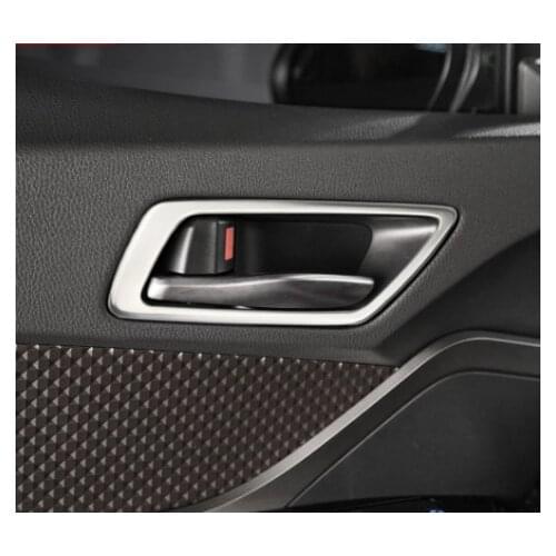 4Pcs/Set Stainless Steel Inner Car Door Handle Cover Doors Bowl Circle Trim for Toyota CHR C-HR 2016 -2020 Accessories