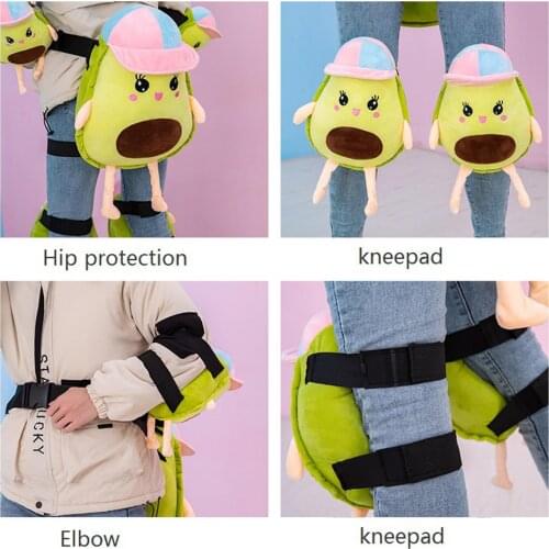5Pcs Ski Protective Gear Kids Adults Knee Elbow Pads Butt Pad Skating Guard