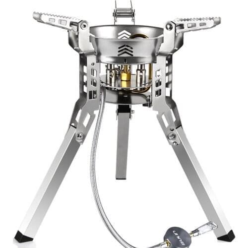 6800W Portable Outdoor Hiking Strong Power Stove Foldable Propane Camping Hiking Picnic Gas Stove Burner Camping Accessories