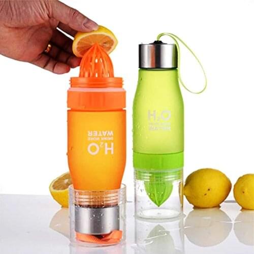 Z30 650ML Outdoor Sports Travel Lightweight Lemon Water Bottle Infuser Juice Fruit Pulp Water Bottles for Healthy Drinking