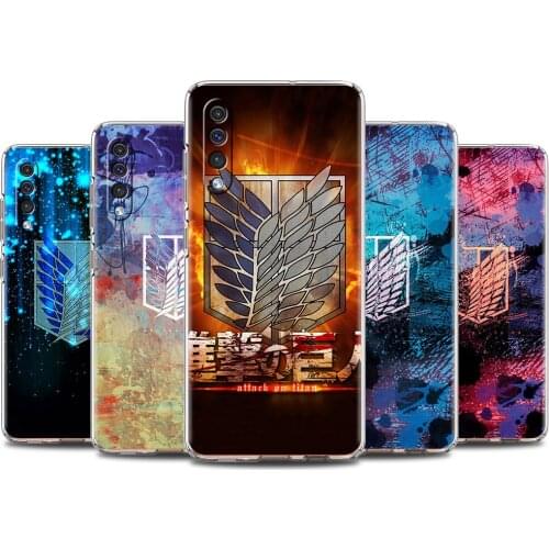 Movil Smartphone Case for Samsung Galaxy A50 A70 A10 A30 A20s A20e M31 M51 M10 Clear Transparent Cover Attack On Titan Logo