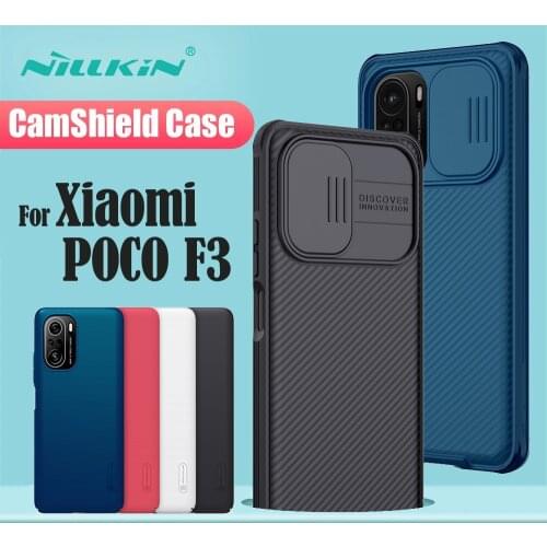 For Xiaomi Poco F3 Case NILLKIN CamShield Pro Slide Camera Cover Lens Protection Frosted Shield Back Cover For Xiaomi Poco F3