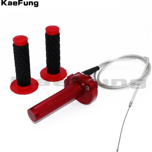CNC Aluminum Throttle Grip Quick Twister+Throttle Cable+handlebar grips Pro XR KLX SDG SSR CRF50 70 110 IRBIS TTR Dirt Pit Bike