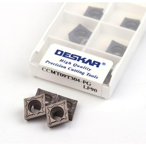 DESKAR 100% original CCMT060204 CCMT09T304 CCMT09T308 FG HQ MT TC FG PS LF90 CNC lathe cutter cermet blade turning tool