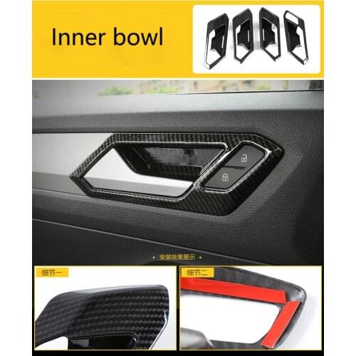 For Volkswagen T-ROC 2018-2020 Interior Door Handle Catch Cover Inner Bowl Trim Frame Decoration