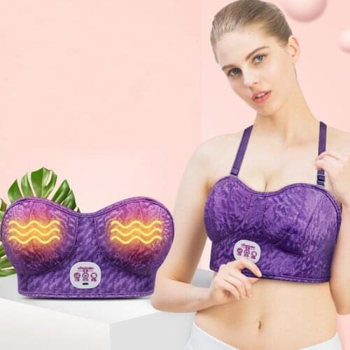 Electric breast massage bra infrared heating vibration chest massager wireless breast enlargement device growth stimulator