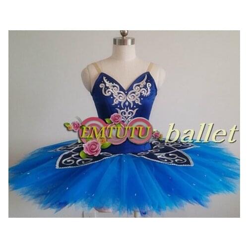 Blue Bird Variation Professional Ballet Tutus Women Adult Stage Costume Solo Ballerina Competition Ballet Pancake Tutu Attire