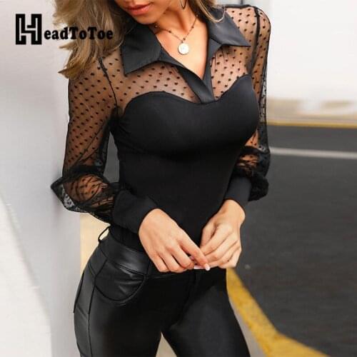 Блузки в горошек Headtotoe China At AliExpress