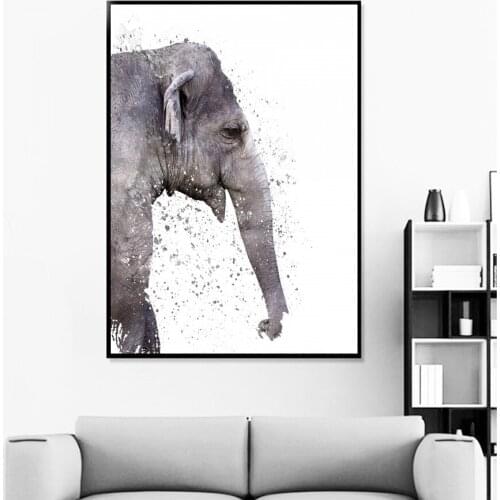 Fox Elephant Bear Deer Bird Nursery Wall Art Canvas Painting Nordic Posters And Prints Animal Wall Pictures Baby Kids Room Decor