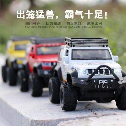 Die Cast Car Models Toys for Chldren Electric 1:32 Alloy Auto Vehicle Mobile Sports Car mkd3 Big FootHardcore Jeep Off-road SUV