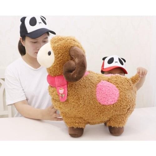Kawaii soft animal sheep toy big cartoon goat doll alpaca pillow for girl birthday gift creative deco 20inch 50cm DY50800