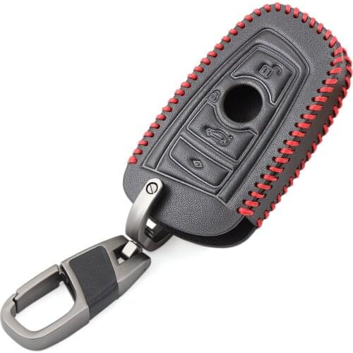 Fashion Leather Car Remote Key Case Cover For BMW 1 2 3 4 5 6 7 Series X1 X3 X4 X5 X6 F30 F34 F10 F07 F20 G30 F15 F16
