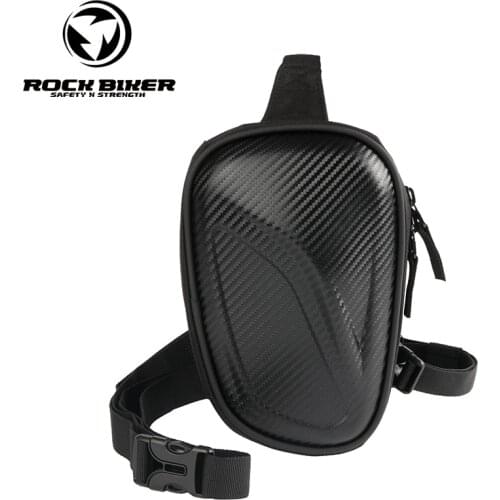 Carbon Fiber Motorcycle Bag Leg Hard Shell Moto Racing Leg Bag Motor Biker Waist Bags Chopper Cycling Rider Backpack Side Pocket