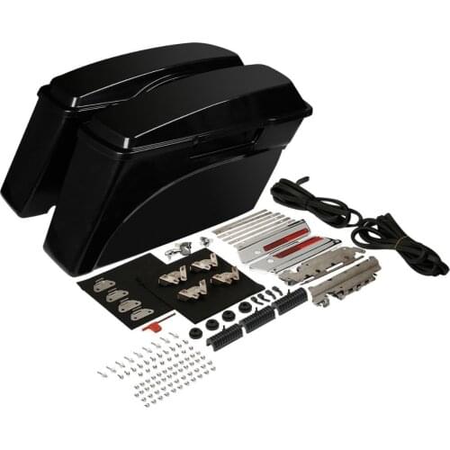 Motorcycle Unpainted Black Hard Saddlebags For Harley Touring Electra Glide Road King street glide ultra 1994-2013